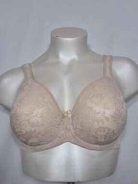 36DD Breezies Unlined Lace Cup Underwire Bra Nude